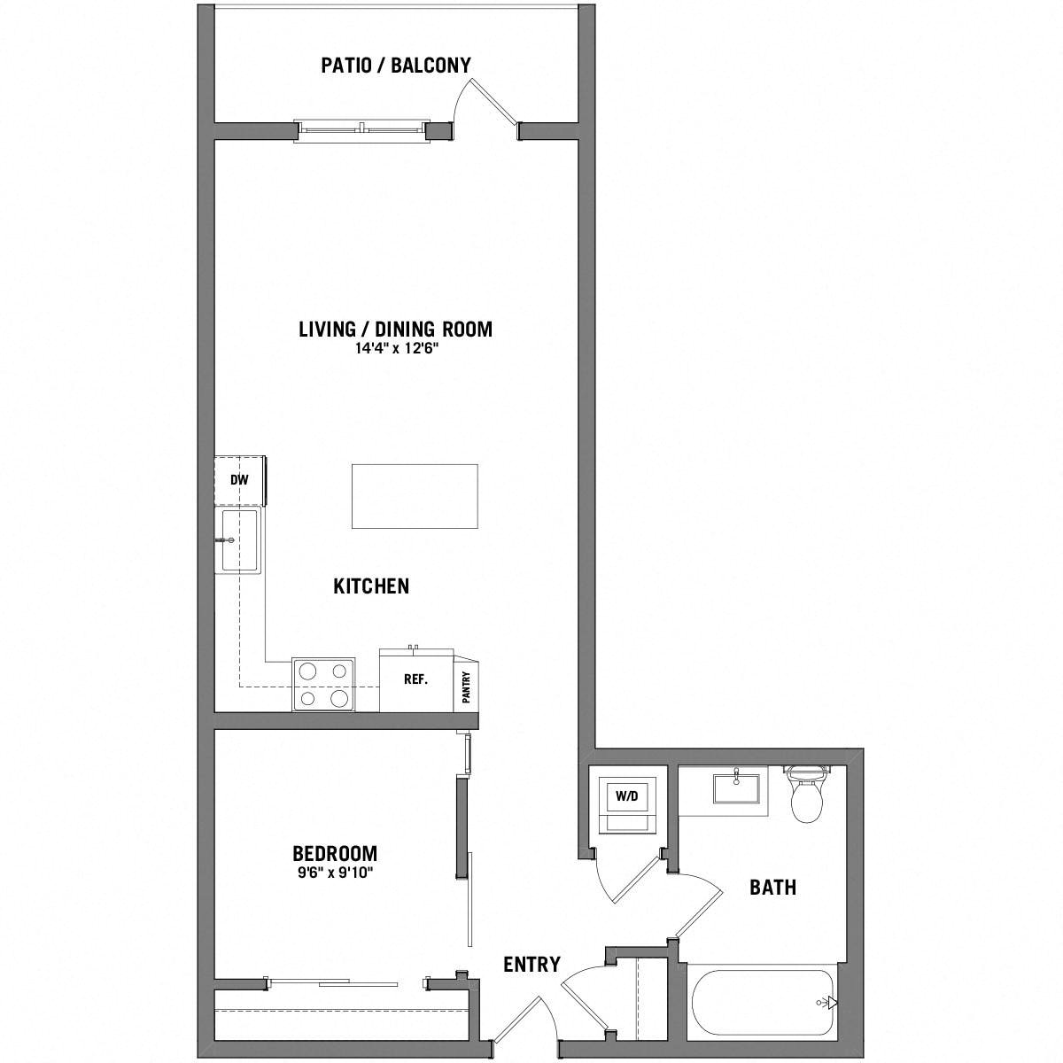 Floor plan layout diagram for A2